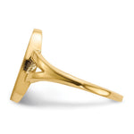 Load image into Gallery viewer, Solid Back Oval Ladies Signet Ring Custom Personalized with Free Engraving Available of Initials in Solid 14K Yellow Gold
