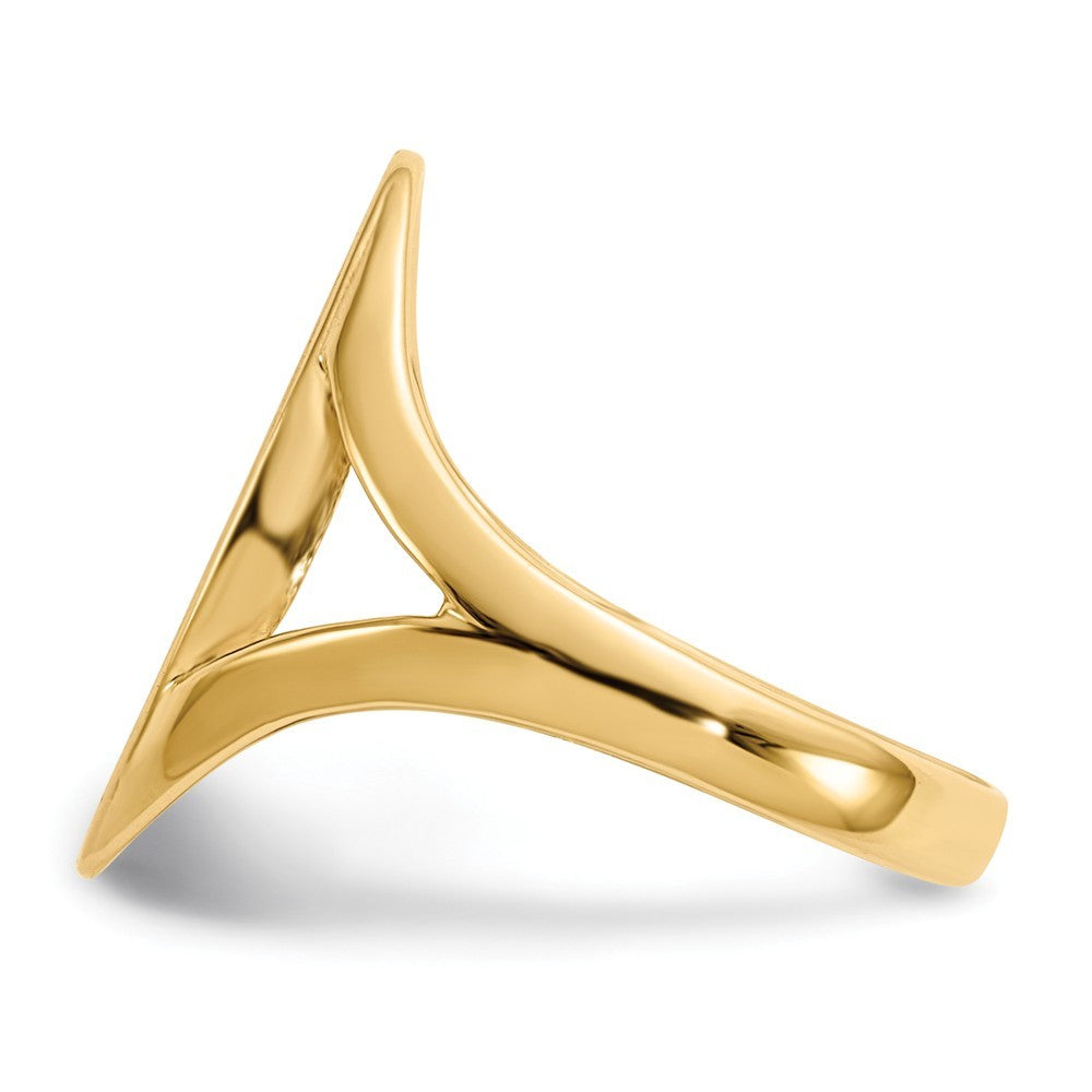 Solid Back Oval Ladies Signet Ring Custom Personalized with Free Engraving Available of Initials in Solid 14K Yellow Gold
