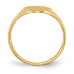 Load image into Gallery viewer, Solid Back Oval Ladies Signet Ring Custom Personalized with Free Engraving Available of Initials in Solid 14K Yellow Gold
