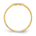 Load image into Gallery viewer, Open Back Mens Womens Signet Ring Custom Personalized with Free Engraving Available of Initials or Monogram in Solid 14K Yellow Gold
