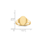 Load image into Gallery viewer, Open Back Mens Womens Signet Ring Custom Personalized with Free Engraving Available of Initials or Monogram in Solid 14K Yellow Gold
