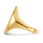 Load image into Gallery viewer, Open Back Oval Ladies Signet Ring Custom Personalized with Free Engraving Available of Initials or Monogram in Solid 14K Yellow Gold
