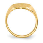 Load image into Gallery viewer, Open Back Oval Ladies Signet Ring Custom Personalized with Free Engraving Available of Initials or Monogram in Solid 14K Yellow Gold
