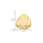 Load image into Gallery viewer, Open Back Oval Ladies Signet Ring Custom Personalized with Free Engraving Available of Initials or Monogram in Solid 14K Yellow Gold

