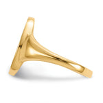 Load image into Gallery viewer, Solid Back Oval Ladies Signet Ring Custom Personalized with Free Engraving Available of Initials or Monogram in Solid 14K Yellow Gold
