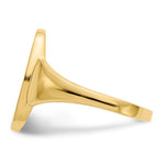 Load image into Gallery viewer, Open Back Oval Ladies Signet Ring Custom Personalized with Free Engraving Available of Initials in Solid 14K Yellow Gold
