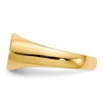 Load image into Gallery viewer, Open Back Horizontal Oval Signet Ring Custom Personalized with Free Engraving Available of Initials or Monogram in Solid 14K Yellow Gold
