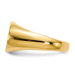 Load image into Gallery viewer, Open Back Horizontal Oval Signet Ring Custom Personalized with Free Engraving Available of Initials or Monogram in Solid 14K Yellow Gold
