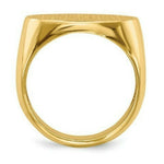 Load image into Gallery viewer, Mens Signet Ring Custom Personalized with Free Engraving Available of Initials or Monogram in Solid 14K Yellow Gold
