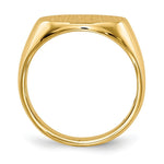 Load image into Gallery viewer, Mens Signet Ring Custom Personalized with Free Engraving Available of Initials or Monogram in Solid 14K Yellow Gold
