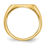 Load image into Gallery viewer, Open Back Horizontal Oval Signet Ring Custom Personalized with Free Engraving Available of Initials or Monogram in Solid 14K Yellow Gold
