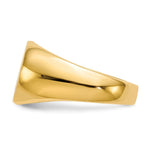 Load image into Gallery viewer, Open Back Horizontal Oval Signet Ring Custom Personalized with Free Engraving Available of Initials or Monogram in Solid 14K Yellow Gold
