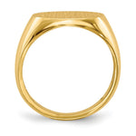 Load image into Gallery viewer, Mens Signet Ring Custom Personalized with Free Engraving Available of Initials or Monogram in Solid 14K Yellow Gold
