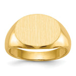 Load image into Gallery viewer, Mens Signet Ring Custom Personalized with Free Engraving Available of Initials or Monogram in Solid 14K Yellow Gold
