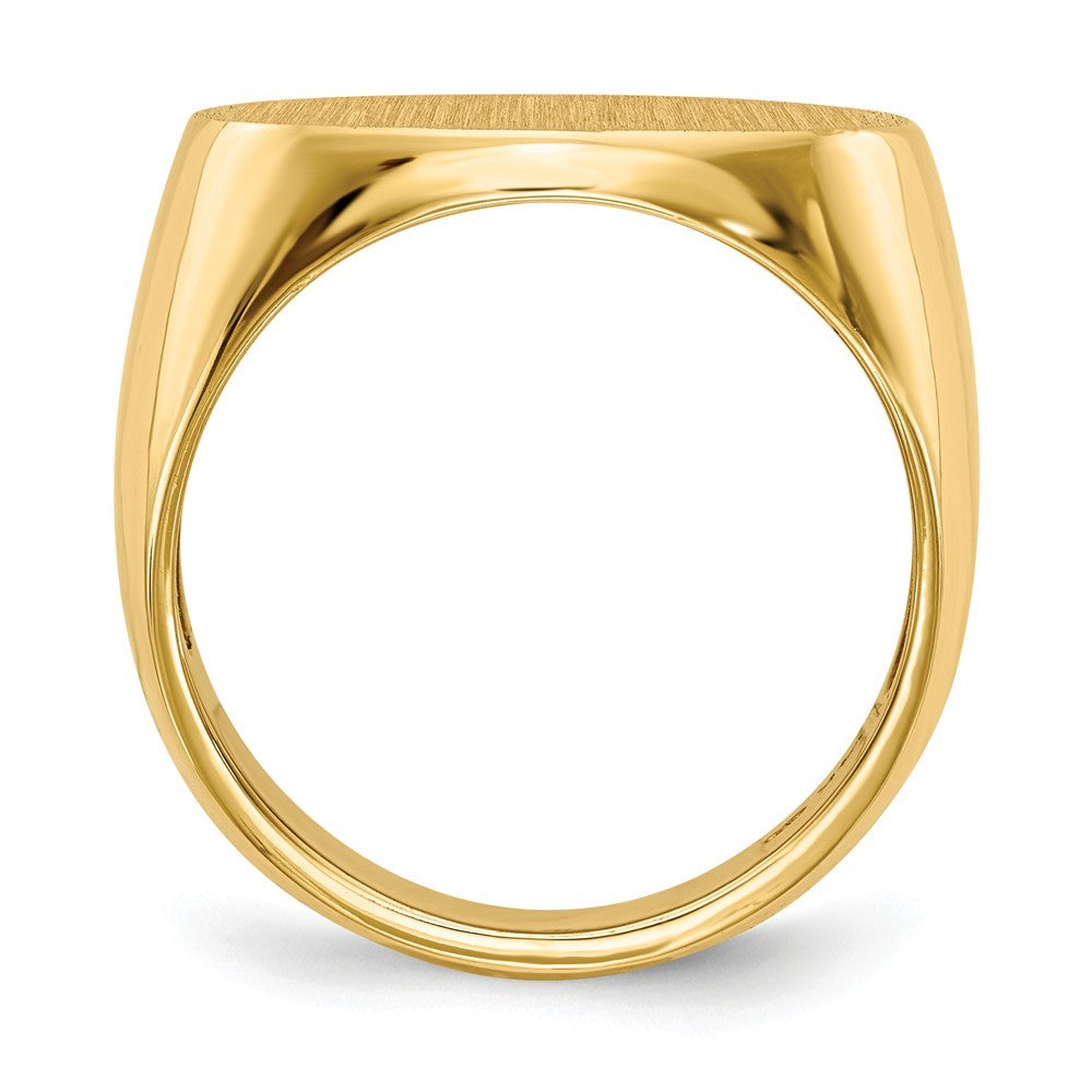 Mens Signet Ring Custom Personalized with Free Engraving Available of Initials or Monogram  Size 10 in Solid 14K Yellow Gold