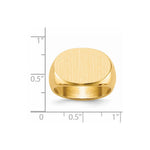 Load image into Gallery viewer, Mens Signet Ring Custom Personalized with Free Engraving Available of Initials or Monogram  Size 10 in Solid 14K Yellow Gold
