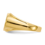 Load image into Gallery viewer, Solid Back Mens Large Horizontal Oval Signet Ring Custom Personalized with Free Engraving Available of Initials or Monogram in Solid 14K Yellow Gold

