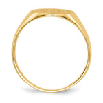 Load image into Gallery viewer, Solid Closed Back 9.8mm Round Signet Ring Custom Personalized with Free Engraving Available of Initials or Monogram in Solid 14K Yellow Gold
