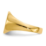 Load image into Gallery viewer, Solid Closed Back 11mm Round Signet Ring Custom Personalized with Free Engraving Available of Initials or Monogram in Solid 14K Yellow Gold
