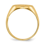Load image into Gallery viewer, Solid Closed Back 12mm Round Signet Ring Custom Personalized with Free Engraving Available of Initials or Monogram in Solid 14K Yellow Gold
