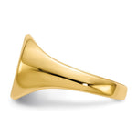 Load image into Gallery viewer, Solid Closed Back 12mm Round Signet Ring Custom Personalized with Free Engraving Available of Initials or Monogram in Solid 14K Yellow Gold
