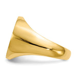 Load image into Gallery viewer, Solid Closed Back 15mm Round Signet Ring Custom Personalized with Free Engraving Available of Initials or Monogram in Solid 14K Yellow Gold
