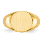 Load image into Gallery viewer, Mens Signet Ring Custom Personalized with Free Engraving Available of Initials or Monogram in Solid 14K Yellow Gold
