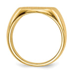 Load image into Gallery viewer, Solid Closed Back 15mm Square Top Signet Ring Custom Personalized with Free Engraving Available of Initials or Monogram in Solid 14K Yellow Gold

