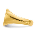 Load image into Gallery viewer, Mens Rounded-Square Signet Ring Custom Personalized with Free Engraving Available of Initials or Monogram in Solid 14K Yellow Gold
