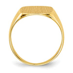 Load image into Gallery viewer, Mens Rounded-Square Signet Ring Custom Personalized with Free Engraving Available of Initials or Monogram in Solid 14K Yellow Gold
