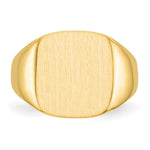Load image into Gallery viewer, Mens Rounded-Square Signet Ring Custom Personalized with Free Engraving Available of Initials or Monogram in Solid 14K Yellow Gold
