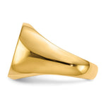 Load image into Gallery viewer, Mens Rounded-Square Solid Back Signet Ring with Free Engraving Available of Initials Monogram in Solid 14K Yellow Gold
