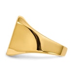 Load image into Gallery viewer, Mens Tapered Square Solid Back Signet Ring with Free Engraving Available of Initials Monogram in Solid 14K Yellow Gold
