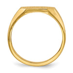Load image into Gallery viewer, Open Back Mens Signet Ring Custom Personalized with Free Engraving Available of Initials or Monogram in Solid 14K Yellow Gold
