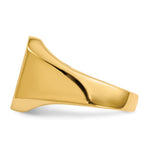 Load image into Gallery viewer, Solid Closed Back Mens Signet Ring Custom Personalized with Free Engraving Available of Initials or Monogram in Solid 14K Yellow Gold

