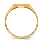 Load image into Gallery viewer, Solid Back Mens or Ladies Signet Ring Custom Personalized with Free Engraving Available of Initials or Monogram in Solid 14K Yellow Gold
