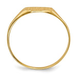 Load image into Gallery viewer, Open Back Mens or Ladies Signet Ring Custom Personalized with Free Engraving Available of Initials in Solid 14K Yellow Gold

