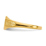 Load image into Gallery viewer, Open Back Mens or Ladies Signet Ring Custom Personalized with Free Engraving Available of Initials in Solid 14K Yellow Gold
