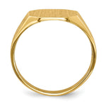 Load image into Gallery viewer, Open Back Mens or Ladies Signet Ring Custom Personalized with Free Engraving Available of Initials or Monogram in Solid 14K Yellow Gold
