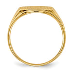 Load image into Gallery viewer, Open Back Womens Mens 10x12mm Top Signet Ring Custom Personalized with Free Engraving Available of Initials or Monogram in Solid 14K Yellow Gold
