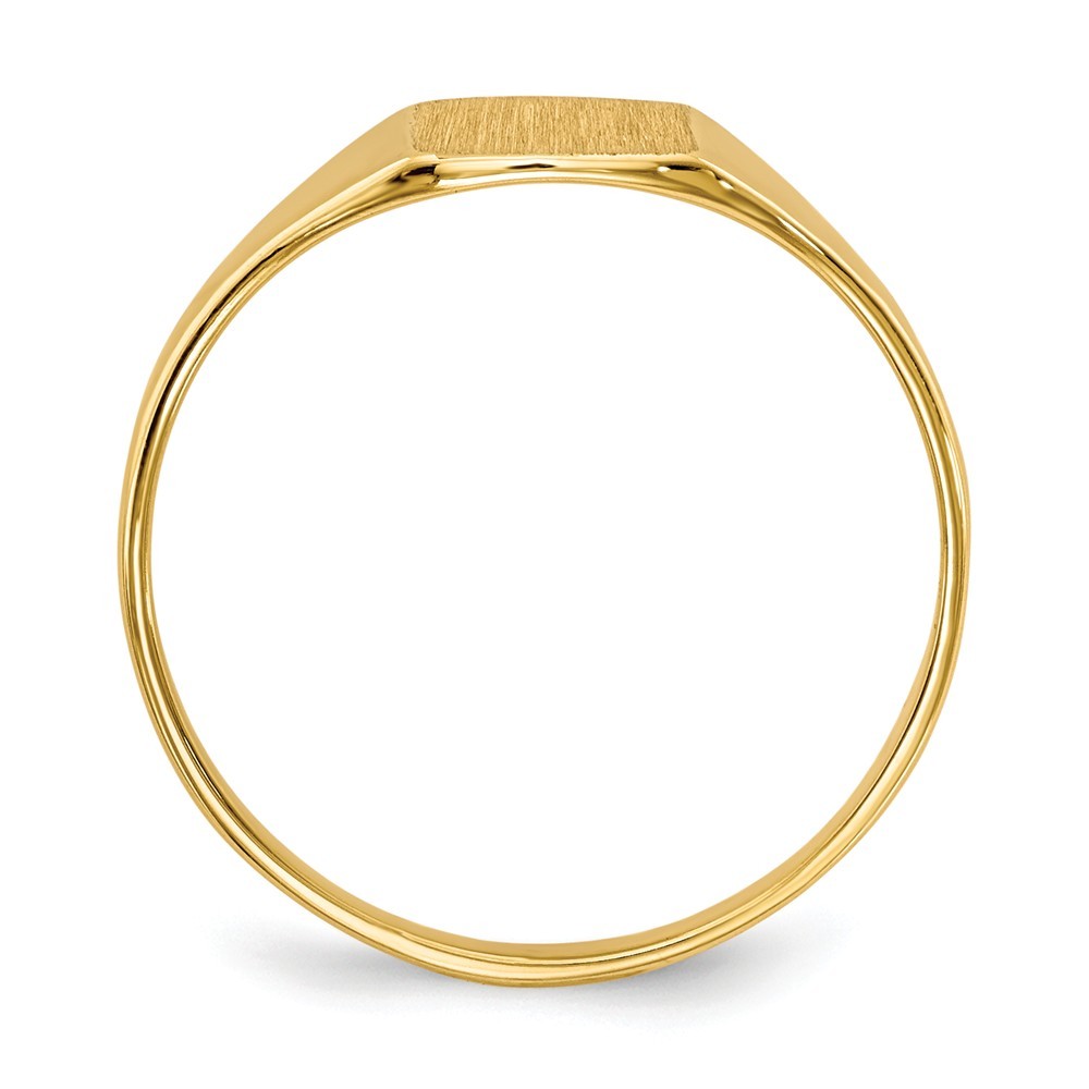 Solid Closed Back Mens or Ladies Signet Ring Custom Personalized with Free Engraving Available of Initials or Monogram  Size 4 in Solid 14K Yellow Gold