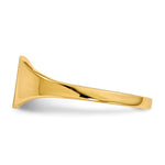Load image into Gallery viewer, Solid Closed Back Mens or Ladies Signet Ring Custom Personalized with Free Engraving Available of Initials or Monogram  Size 4 in Solid 14K Yellow Gold
