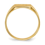 Load image into Gallery viewer, Solid Closed Back Womens Mens 8mm Square Top Signet Ring Custom Personalized with Free Engraving Available of Initials or Monogram in Solid 14K Yellow Gold
