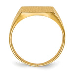 Load image into Gallery viewer, Solid Closed Back Mens 19mm Square Top Signet Ring Custom Personalized with Free Engraving Available of Initials or Monogram in Solid 14K Yellow Gold

