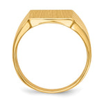Load image into Gallery viewer, Mens Solid Back Square Signet Ring Custom Personalized with Free Engraving Available of Initials/Monogram in Solid 14K Yellow Gold
