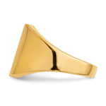 Load image into Gallery viewer, Mens Solid Back Square Signet Ring Custom Personalized with Free Engraving Available of Initials/Monogram in Solid 14K Yellow Gold
