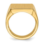 Load image into Gallery viewer, Mens X-Large Solid Back Square Signet Ring with Free Engraving Available of Initials Monogram in Solid 14K Yellow Gold
