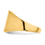 Load image into Gallery viewer, Mens Square Signet Ring Custom Personalized with Free Engraving Available of Initials or Monogram in Solid 14K Yellow Gold
