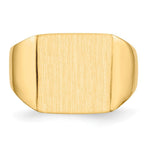 Load image into Gallery viewer, Mens Square Signet Ring Custom Personalized with Free Engraving Available of Initials or Monogram in Solid 14K Yellow Gold
