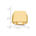 Load image into Gallery viewer, Mens Square Signet Ring Custom Personalized with Free Engraving Available of Initials or Monogram in Solid 14K Yellow Gold
